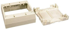 Wiremold - 4-3/4 Inch Long x 4-7/8 Inch Wide x 2-3/4 Inch High, Rectangular Raceway Box - Ivory, For Use with Wiremold 2300 Series Raceways - Americas Industrial Supply