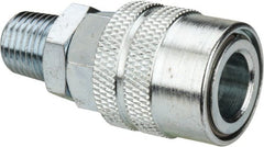 Value Collection - 5 Piece 1/4" Body 1/4 NPT 215 psi Zinc Industrial Pneumatic Coupling Plug Set - Americas Industrial Supply