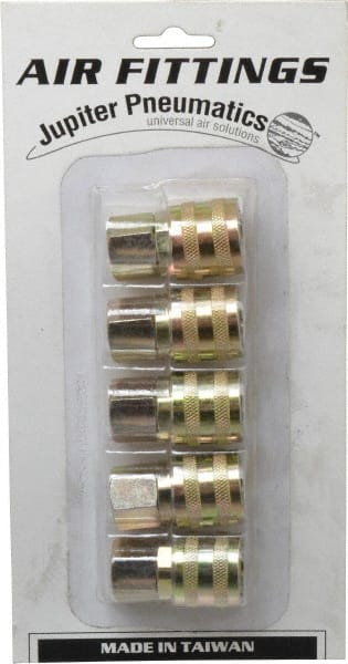 Value Collection - 5 Piece 1/4" Body 1/4 NPT 215 psi Zinc ARO Pneumatic Coupling Plug Set - Americas Industrial Supply