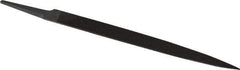 Grobet - 8" Standard Precision Swiss Pattern Barrette File - Double Cut, 7/8" Width Diam x 13/64" Thick, With Tang - Americas Industrial Supply