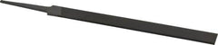 Grobet - 6" Standard Precision Swiss Pattern Equalling File - Double Cut, 1/2" Width Diam x 7/64" Thick, With Tang - Americas Industrial Supply