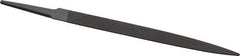 Grobet - 6" Standard Precision Swiss Pattern Half Round File - Double Cut, 19/32" Width Diam x 3/16" Thick, With Tang - Americas Industrial Supply