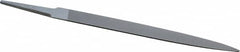 Grobet - 6" Standard Precision Swiss Pattern Half Round File - Double Cut, 19/32" Width Diam x 3/16" Thick, With Tang - Americas Industrial Supply