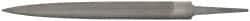 Grobet - 8" Standard Precision Swiss Pattern Half Round File - Double Cut, 13/16" Width Diam x 15/64" Thick, With Tang - Americas Industrial Supply