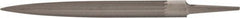 Grobet - 10" Standard Precision Swiss Pattern Half Round File - Double Cut, 1" Width Diam x 19/64" Thick, With Tang - Americas Industrial Supply