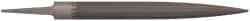 Grobet - 10" Standard Precision Swiss Pattern Half Round File - Double Cut, 1" Width Diam x 19/64" Thick, With Tang - Americas Industrial Supply