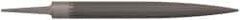 Grobet - 10" Standard Precision Swiss Pattern Half Round File - Double Cut, 1" Width Diam x 19/64" Thick, With Tang - Americas Industrial Supply