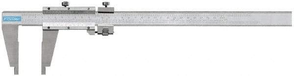 Fowler - 0 to 60" Stainless Steel Vernier Caliper - 0.02mm Graduation, 7-1/2" Jaw Depth, 0.005" Accuracy, Includes Inside Diameter, Outside Diameter - Americas Industrial Supply