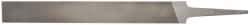 Grobet - 6" Standard Precision Swiss Pattern Hand File - Double Cut, 3/4" Width Diam x 5/32" Thick, With Tang - Americas Industrial Supply