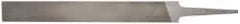 Grobet - 6" Standard Precision Swiss Pattern Hand File - Double Cut, 3/4" Width Diam x 5/32" Thick, With Tang - Americas Industrial Supply