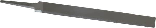 Grobet - 6" Standard Precision Swiss Pattern Hand File - Double Cut, 3/4" Width Diam x 5/32" Thick, With Tang - Americas Industrial Supply