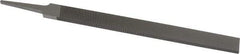 Grobet - 10" Standard Precision Swiss Pattern Hand File - Double Cut, 1" Width Diam x 1/4" Thick, With Tang - Americas Industrial Supply