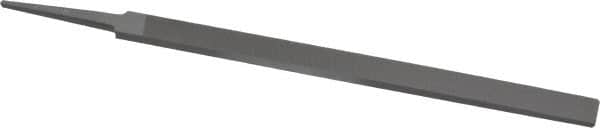 Grobet - 8" Standard Precision Swiss Pattern Regular Pillar File - 19/32" Width Diam x 13/64" Thick, With Tang - Americas Industrial Supply