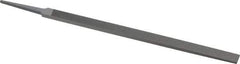 Grobet - 12" Standard Precision Swiss Pattern Regular Pillar File - Double Cut, 25/32" Width Diam x 9/32" Thick, With Tang - Americas Industrial Supply