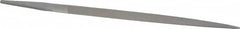 Grobet - 6" Standard Precision Swiss Pattern Pippin File - Double Cut, 25/64" Width Diam x 9/64" Thick, With Tang - Americas Industrial Supply