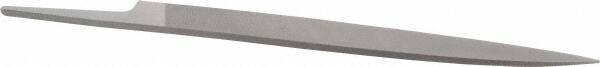 Grobet - 8" Standard Precision Swiss Pattern Knife File - Double Cut, 7/8" Width Diam x 13/64" Thick, With Tang - Americas Industrial Supply