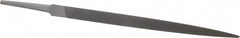 Grobet - 8" Standard Precision Swiss Pattern Three Square File - Double Cut, 1/2" Width Diam, With Tang - Americas Industrial Supply