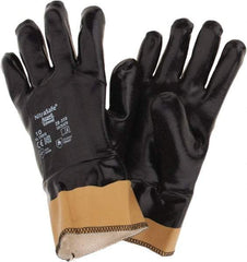 Ansell - Size XL, ANSI Cut Lvl 3, Abrasion Lvl 4, Cut Resistant Gloves - Fully Coated Coated, Black - Americas Industrial Supply