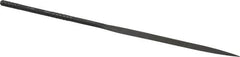 Grobet - 4" Needle Precision Swiss Pattern Barrette File - Round Handle - Americas Industrial Supply