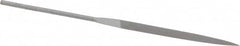 Grobet - 5-1/2" Needle Precision Swiss Pattern Barrette File - Round Handle - Americas Industrial Supply