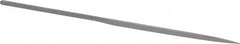 Grobet - 5-1/2" Needle Precision Swiss Pattern Barrette File - Round Handle - Americas Industrial Supply