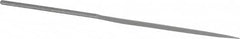 Grobet - 6-1/4" Needle Precision Swiss Pattern Barrette File - Round Handle - Americas Industrial Supply