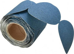 Norton - 5" Diam, 60 Grit Zirconia Alumina Adhesive PSA Disc - Coarse Grade, Blue, F Weighted Backing, Flexible - Americas Industrial Supply