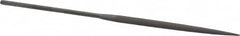 Grobet - 6-1/4" Needle Precision Swiss Pattern Crossing File - Round Handle - Americas Industrial Supply