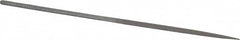 Grobet - 6-1/4" Needle Precision Swiss Pattern Crossing File - Round Handle - Americas Industrial Supply