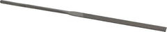 Grobet - 5-1/2" Needle Precision Swiss Pattern Equalling File - Round Handle - Americas Industrial Supply