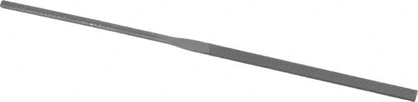 Grobet - 6-1/4" Needle Precision Swiss Pattern Equalling File - Round Handle - Americas Industrial Supply