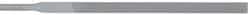 Grobet - 6-1/4" Needle Precision Swiss Pattern Equalling File - Round Handle - Americas Industrial Supply