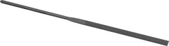 Grobet - 6-1/4" Needle Precision Swiss Pattern Equalling File - Round Handle - Americas Industrial Supply