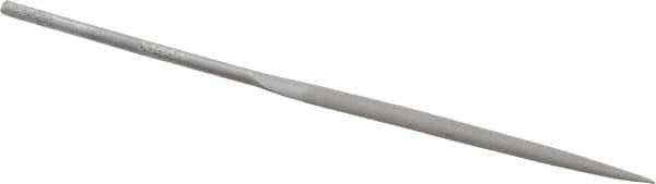 Grobet - 4" Needle Precision Swiss Pattern Half Round File - Round Handle - Americas Industrial Supply