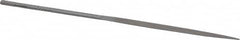 Grobet - 5-1/2" Needle Precision Swiss Pattern Half Round File - Round Handle - Americas Industrial Supply