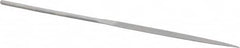 Grobet - 6-1/4" Needle Precision Swiss Pattern Half Round File - Round Handle - Americas Industrial Supply