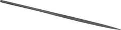 Grobet - 6-1/4" Needle Precision Swiss Pattern Half Round File - Round Handle - Americas Industrial Supply