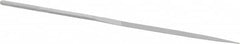 Grobet - 5-1/2" Needle Precision Swiss Pattern Knife File - Round Handle - Americas Industrial Supply