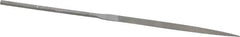 Grobet - 6-1/4" Needle Precision Swiss Pattern Knife File - Round Handle - Americas Industrial Supply