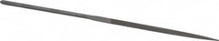 Grobet - 6-1/4" Needle Precision Swiss Pattern Knife File - Round Handle - Americas Industrial Supply