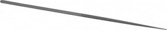 Grobet - 5-1/2" Needle Precision Swiss Pattern Round File - Round Handle - Americas Industrial Supply