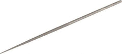 Grobet - 6-1/4" Needle Precision Swiss Pattern Round File - Round Handle - Americas Industrial Supply