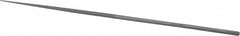 Grobet - 6-1/4" Needle Precision Swiss Pattern Round File - Round Handle - Americas Industrial Supply