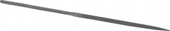 Grobet - 5-1/2" Needle Precision Swiss Pattern Three Square File - Round Handle - Americas Industrial Supply