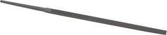 Grobet - 6-1/4" Needle Precision Swiss Pattern Three Square File - Round Handle - Americas Industrial Supply