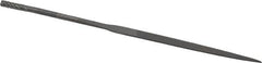 Grobet - 4" Needle Precision Swiss Pattern Warding File - Round Handle - Americas Industrial Supply