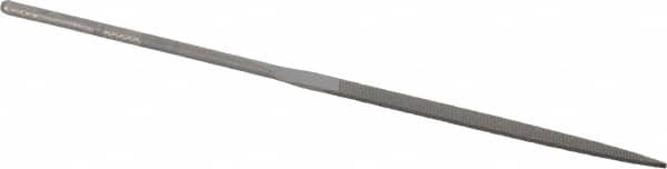 Grobet - 5-1/2" Needle Precision Swiss Pattern Warding File - Round Handle - Americas Industrial Supply