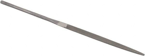 Grobet - 5-1/2" Needle Precision Swiss Pattern Warding File - Round Handle - Americas Industrial Supply