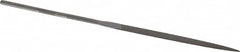 Grobet - 6-1/4" Needle Precision Swiss Pattern Warding File - Round Handle - Americas Industrial Supply