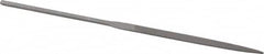 Grobet - 6-1/4" Needle Precision Swiss Pattern Warding File - Round Handle - Americas Industrial Supply